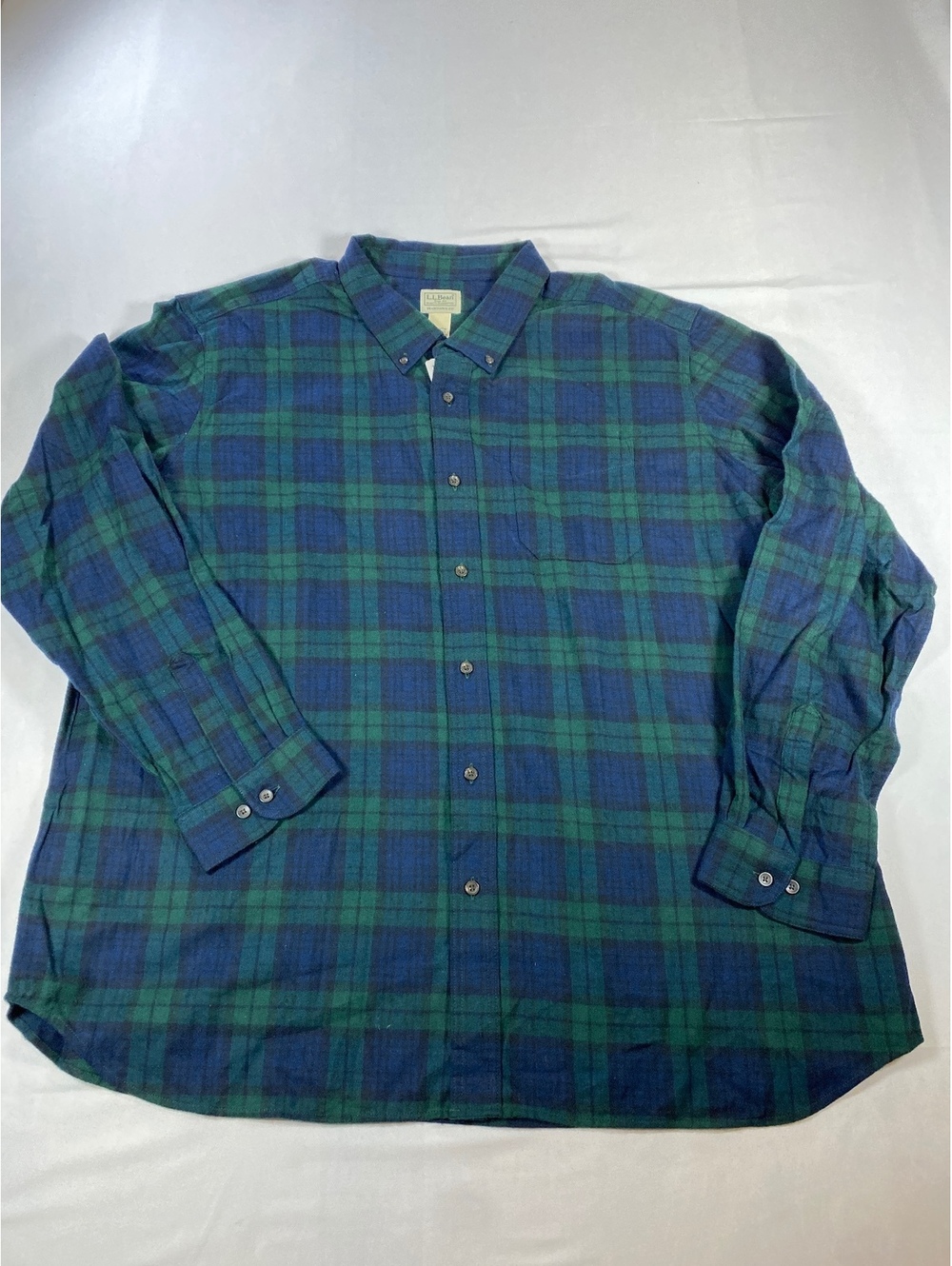 L.L.Bean Traditional Fit Plaid Men's Cotton Button-Up Shirt Size XXXL